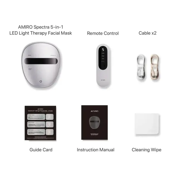 AMIRO Spectra 5-in-1 LED-Lichttherapie-Gesichtsmaske