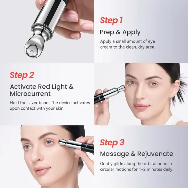 AMIRO EyeGlow Rotlicht- und Mikrostrom-Augencreme